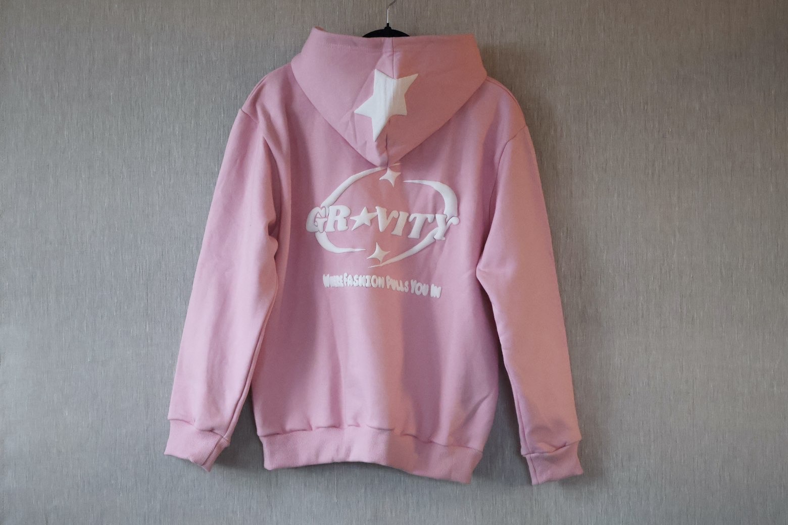 Gravity Pink Hoodie — back